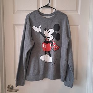 Women's Size XL Gray Disney Mickey Mouse Sweatshirt